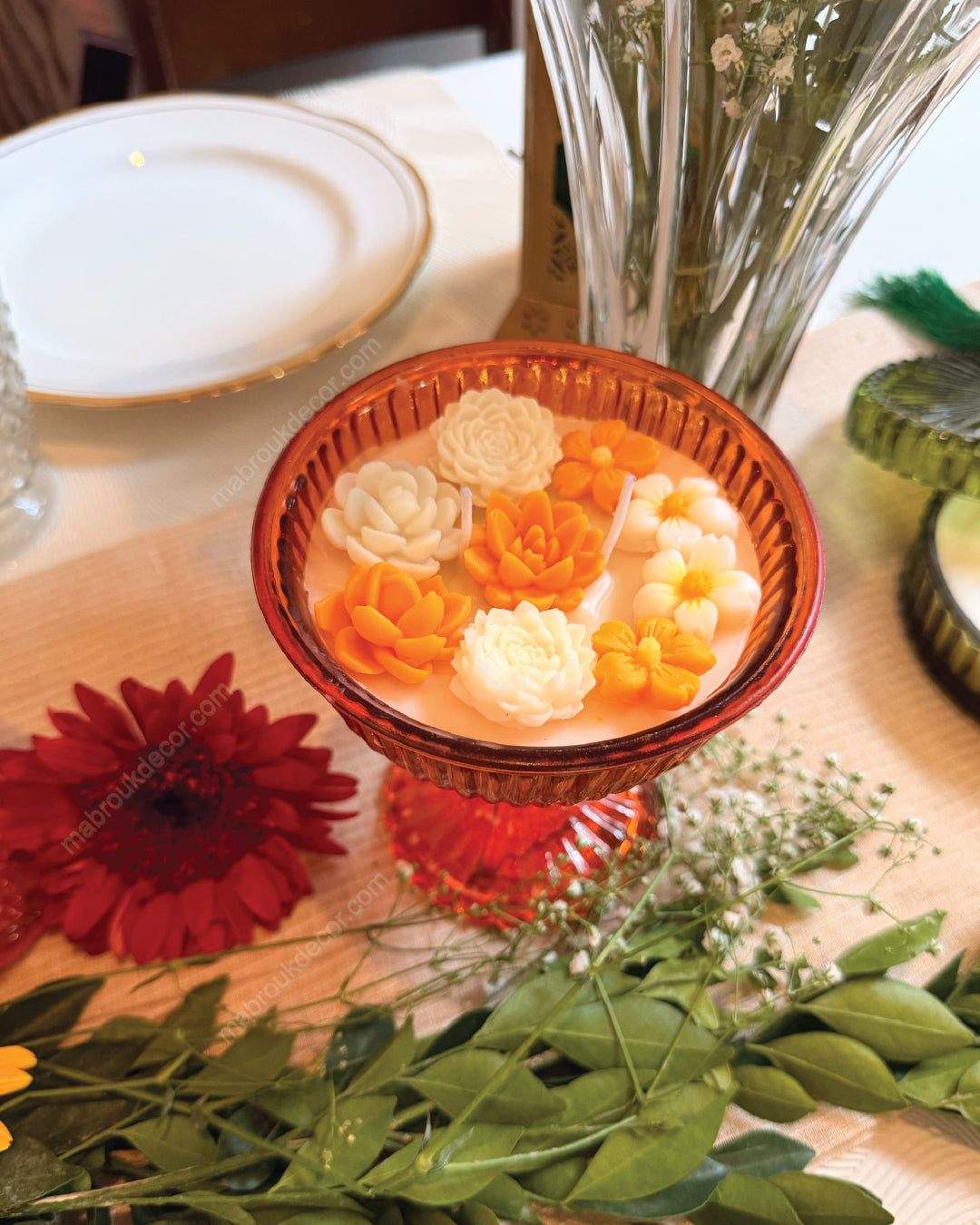 Noor in Bloom - Floral candles in Glass Jars